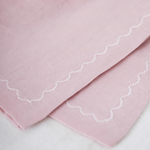 亚麻餐布口布餐巾方形绣线口布 商品图4