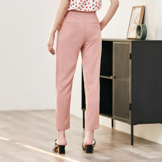 EITIE爱特爱夏季新款简约时尚百搭通勤OL修身长裤九分裤女裤5505213 商品图5