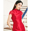 EITIE爱特爱品牌女装秋季优雅立领日常婚宴绣花红色礼服女5877523 商品缩略图3
