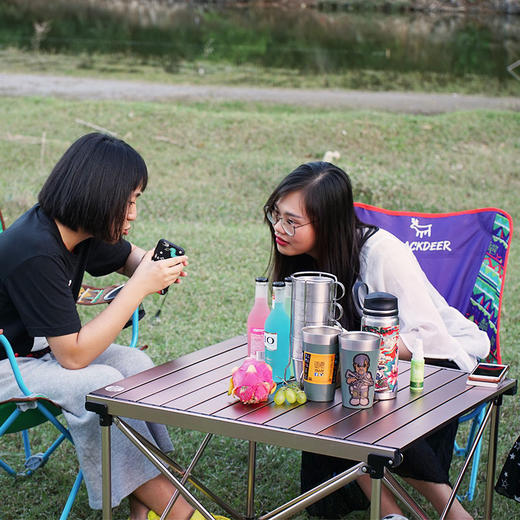 黑鹿户外便携式折叠桌子露营蛋卷桌家用自驾游铝合金烧烤野餐桌 商品图2