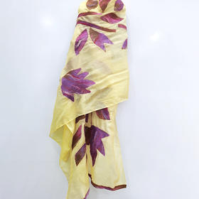 JIPARA 彩色丝绸羊毛披巾-紫色