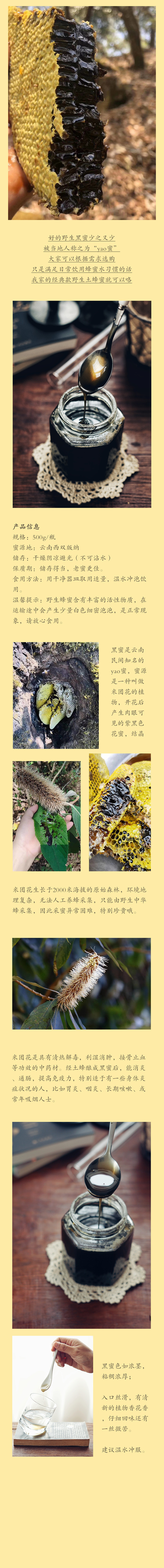 雲南西雙版納野生黑蜂蜜 珍稀蜜源 米團花蜜