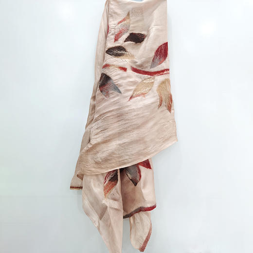 JIPARA 彩色丝绸羊毛披巾-金色 商品图0