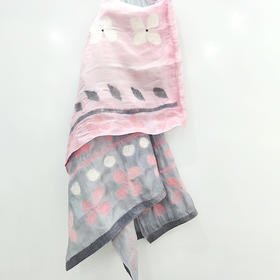 SAIMA丝绸羊毛披巾-粉色