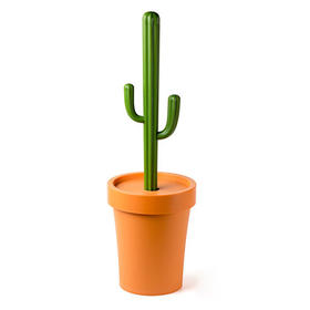 泰国Qualy进口创意可压缩仙人掌垃圾桶-橙色