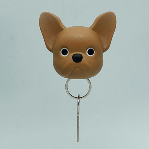 泰国Qualy进口创意斗牛犬钥匙扣-棕色 商品图0