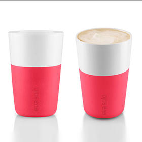 丹麦Eva solo北欧简约时尚拿铁对杯-樱桃红