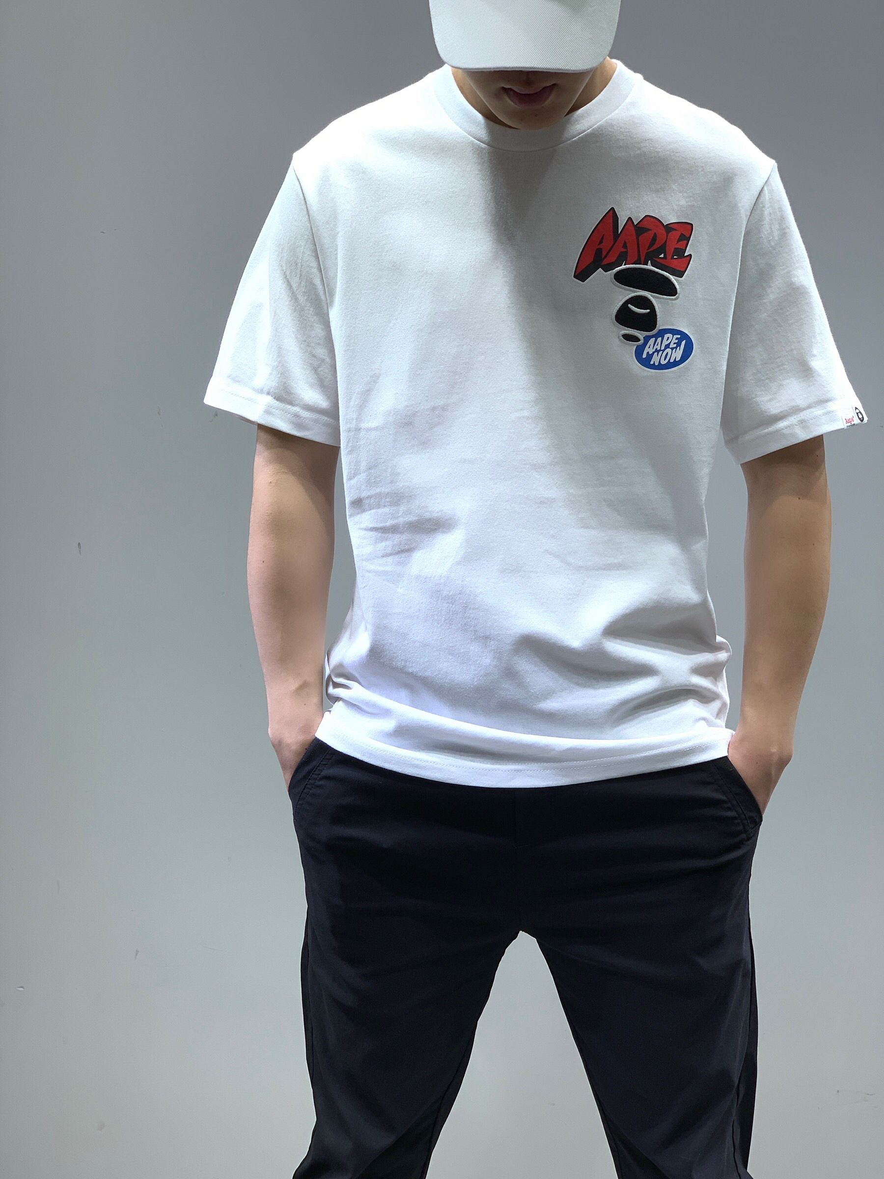 【2020】正品aape 0387 刺绣圆领短袖情侣tee 完美刺绣 专柜主推!