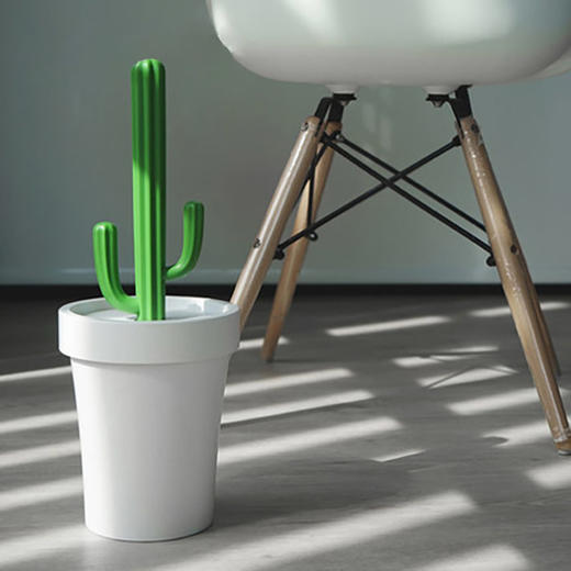 泰国Qualy进口创意可压缩仙人掌垃圾桶-白色 商品图0