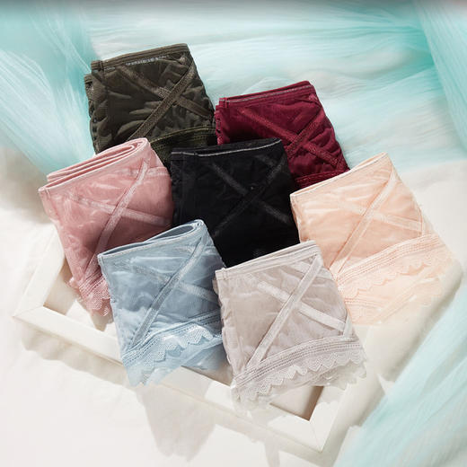 浪漫蕾丝女士三角裤轻 透 薄性感内裤DK9404 商品图0