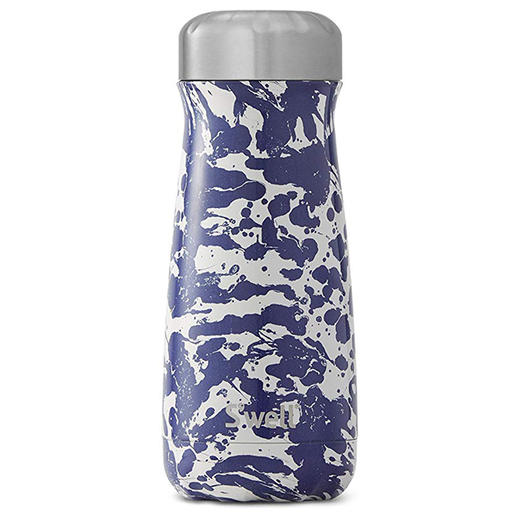 泼墨系列traveler470ml不锈钢宽口保温水瓶-搪瓷蓝 商品图0