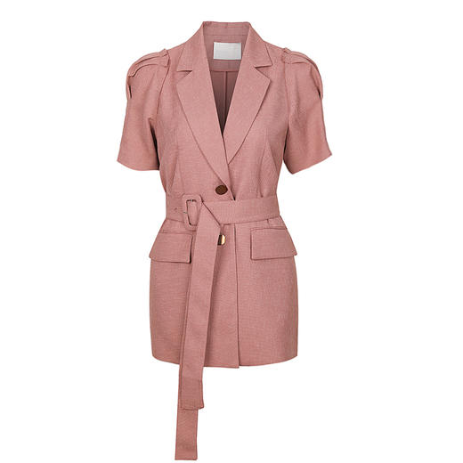 肩袖压褶短袖西服 商品图1