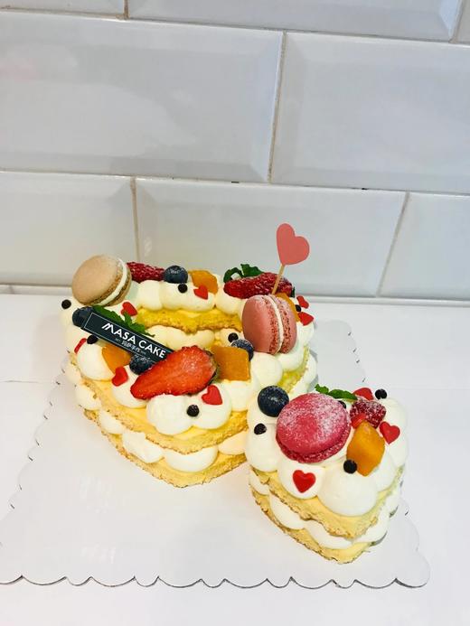 【爱心心心蛋糕】(插牌装饰随机) 商品图2