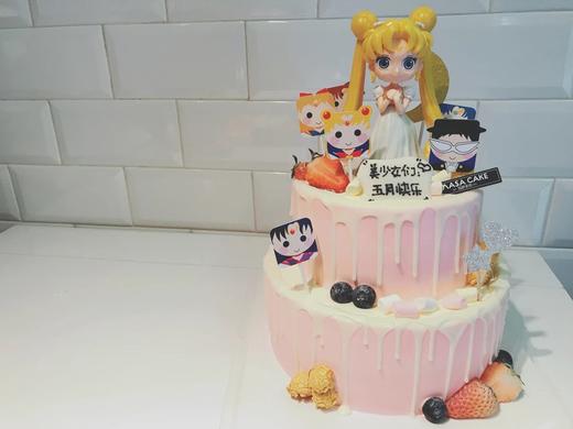 【美少女主題淋面蛋糕】(插牌装饰随机) 商品图6