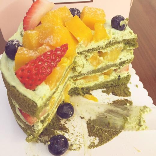 【宇治小山园抹茶鲜果乳脂裸蛋糕】(插牌装饰随机) 商品图5