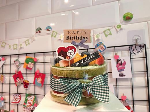 【宇治小山园抹茶鲜果乳脂裸蛋糕】(插牌装饰随机) 商品图2