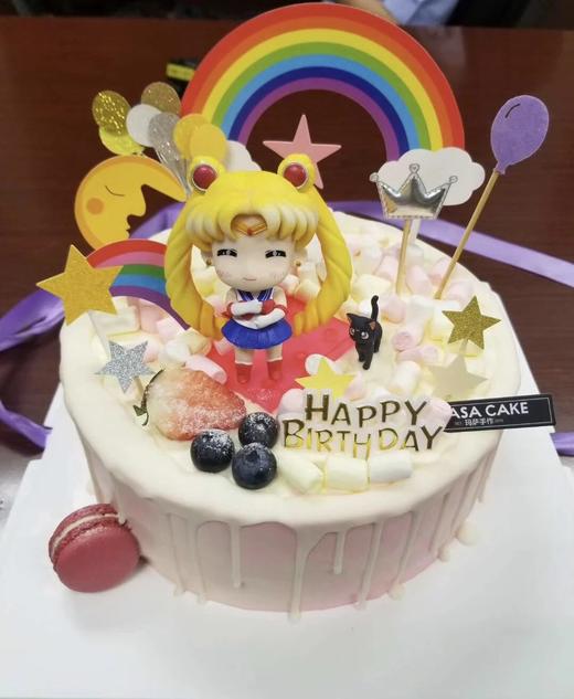 【美少女主題淋面蛋糕】(插牌装饰随机) 商品图4