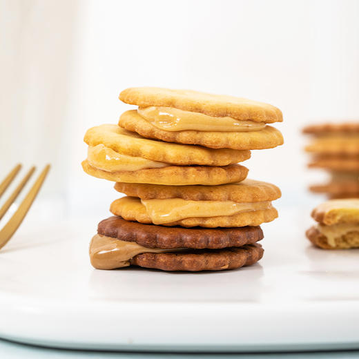 网红麦芽糖夹心饼干108g 咸蛋/黑糖/榴莲口味 酥脆满口香 独立小包装
