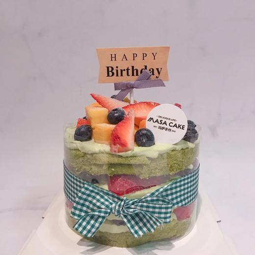 【宇治小山园抹茶鲜果乳脂裸蛋糕】(插牌装饰随机) 商品图1