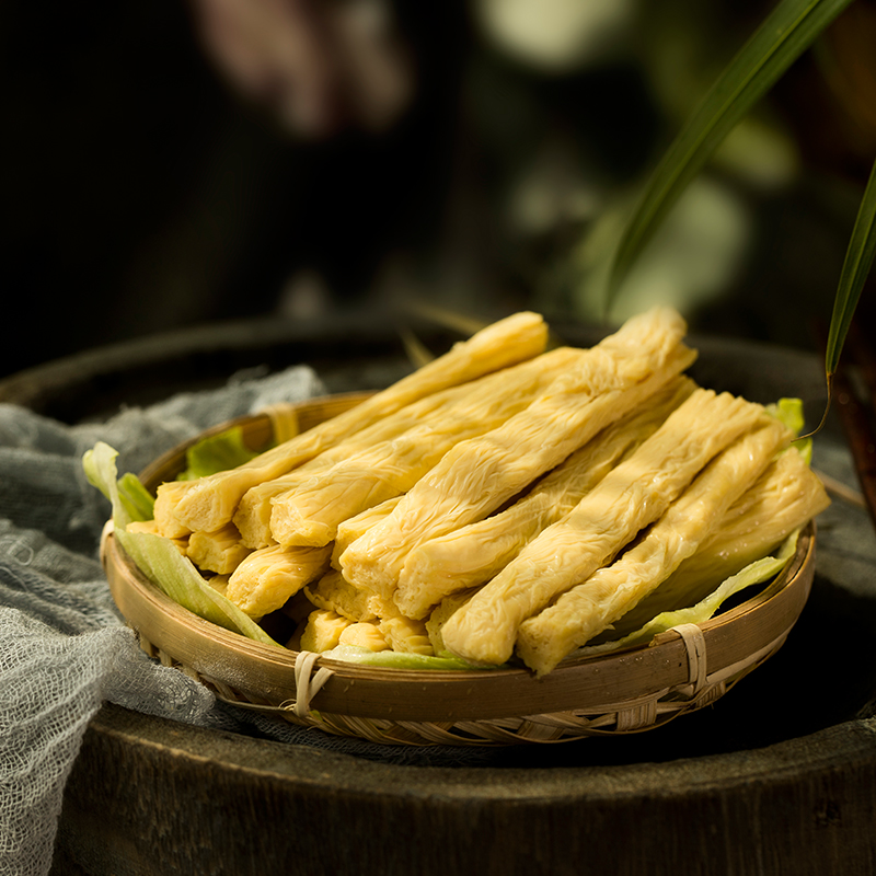 鲜食腐竹日本生态鲜腐竹解冻即食无添加有机种植非转基因大豆165g盒