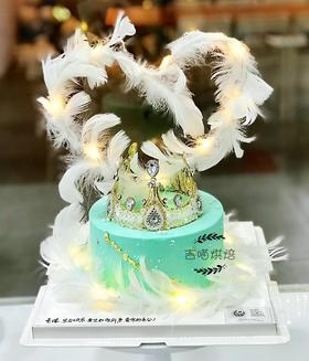 闪灯爱心羽毛女神皇冠