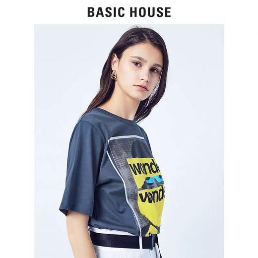 basichouse 2020夏 短袖宽松时尚t恤huts321z
