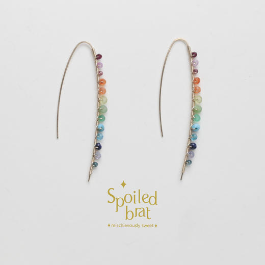 SpoiledBrat Jewelry彩虹一字耳环 商品图2