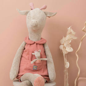 法国moulinroty茉兰若缇热带雨林系列长颈鹿布洛洛（88cm）赠前口袋小鹿玩偶一个