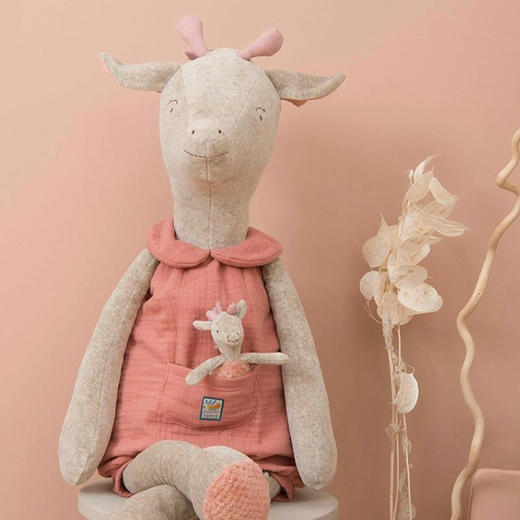 法国moulinroty茉兰若缇热带雨林系列长颈鹿布洛洛（88cm）赠前口袋小鹿玩偶一个 商品图0