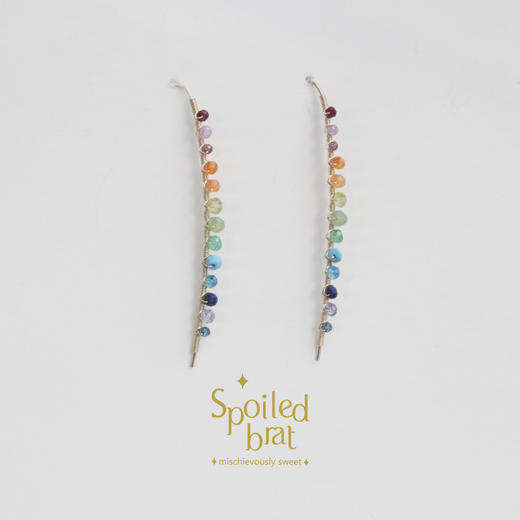SpoiledBrat Jewelry彩虹一字耳环 商品图0