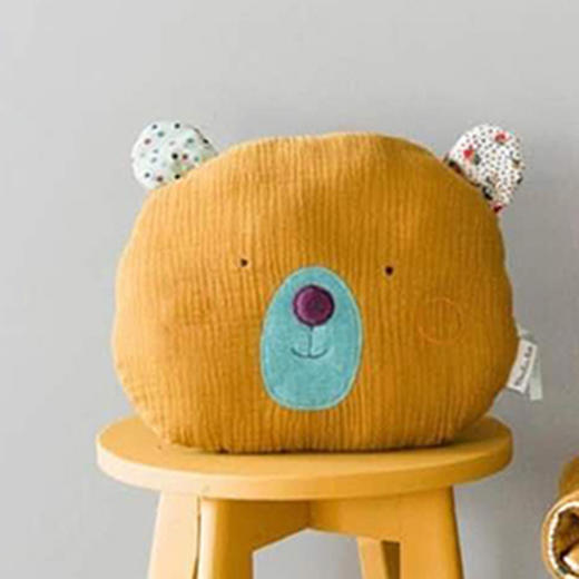 法国moulinroty茉兰若缇俏丽系列棕色熊仔婴儿棉纱儿童床垫子（28x25cm） 商品图0