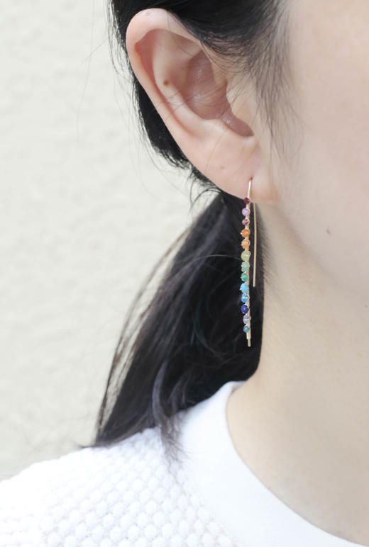 SpoiledBrat Jewelry彩虹一字耳环 商品图1