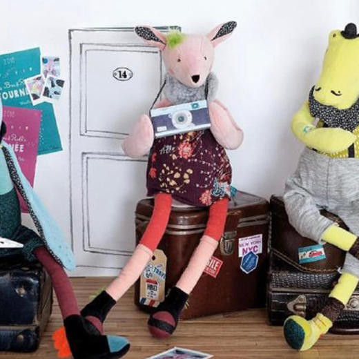 法国moulinroty茉兰若缇摇滚乐系列奥丽弗大鹿玩偶48厘米 商品图0