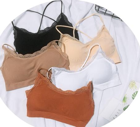 竹纤维美背小花边文胸032 商品图0