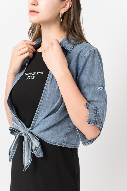 mag west唛希 2020新款牛仔小外套连衣裙两件套时尚潮款连衣裙套裙女