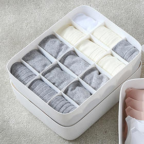 十五格袜子收纳盒（白色）