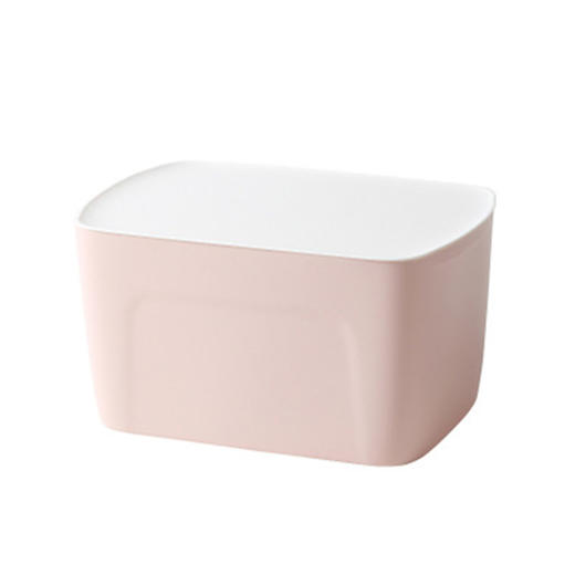 可叠加收纳箱-中号粉色 商品图0