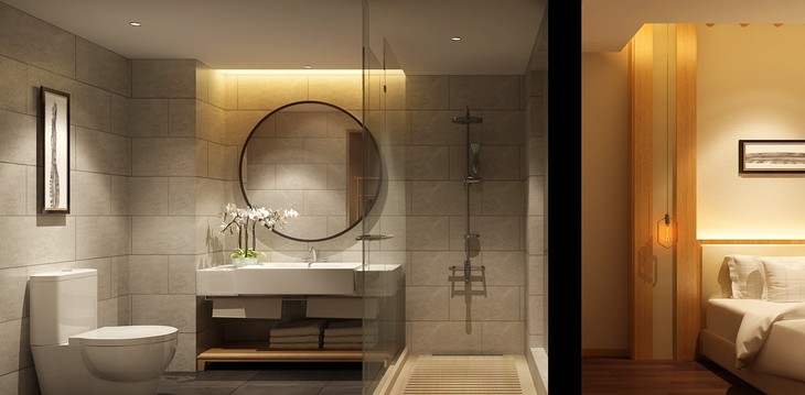 独立的淋浴间,马桶间均是干湿分离的设计 划区合理,洗浴用品一应俱全
