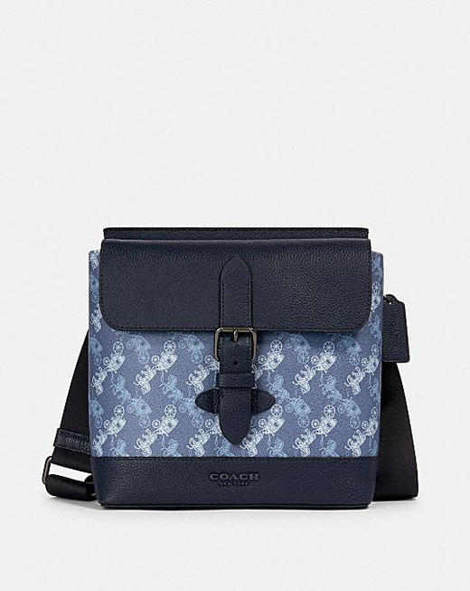 coach男士hudson新款马车标 斜挎包
