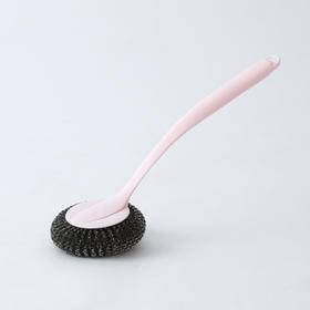 长柄钢丝球刷（粉色）
