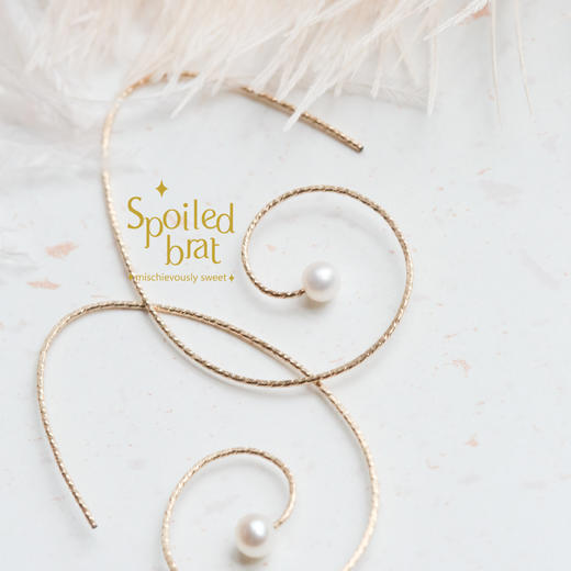 spoiledbrat jewelry几何系列耳环（花纹款） 商品图2
