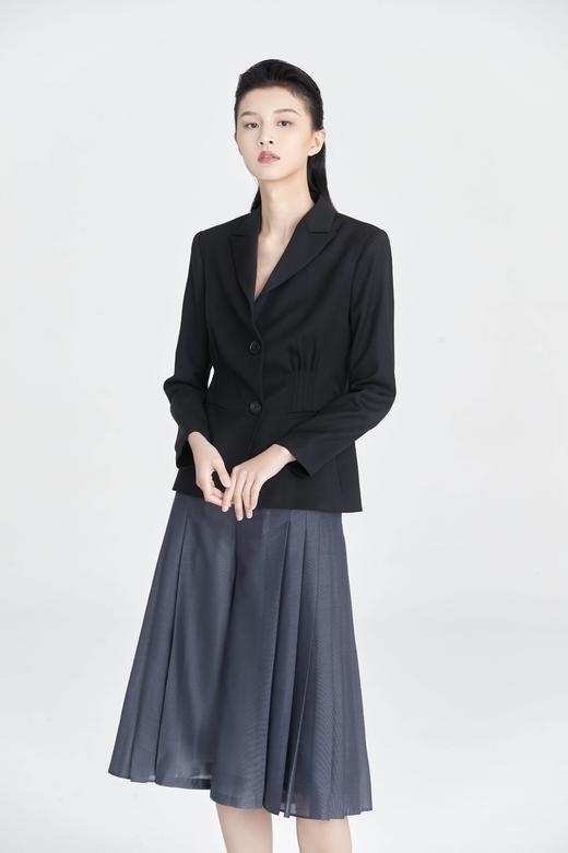 蟹灰色压褶七分裙裤 商品图3