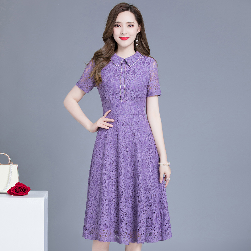 yweos20a34蕾丝大码气质优雅修身显瘦连衣裙优