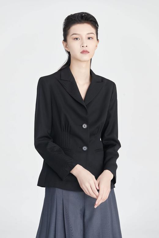 蟹灰色压褶七分裙裤 商品图1