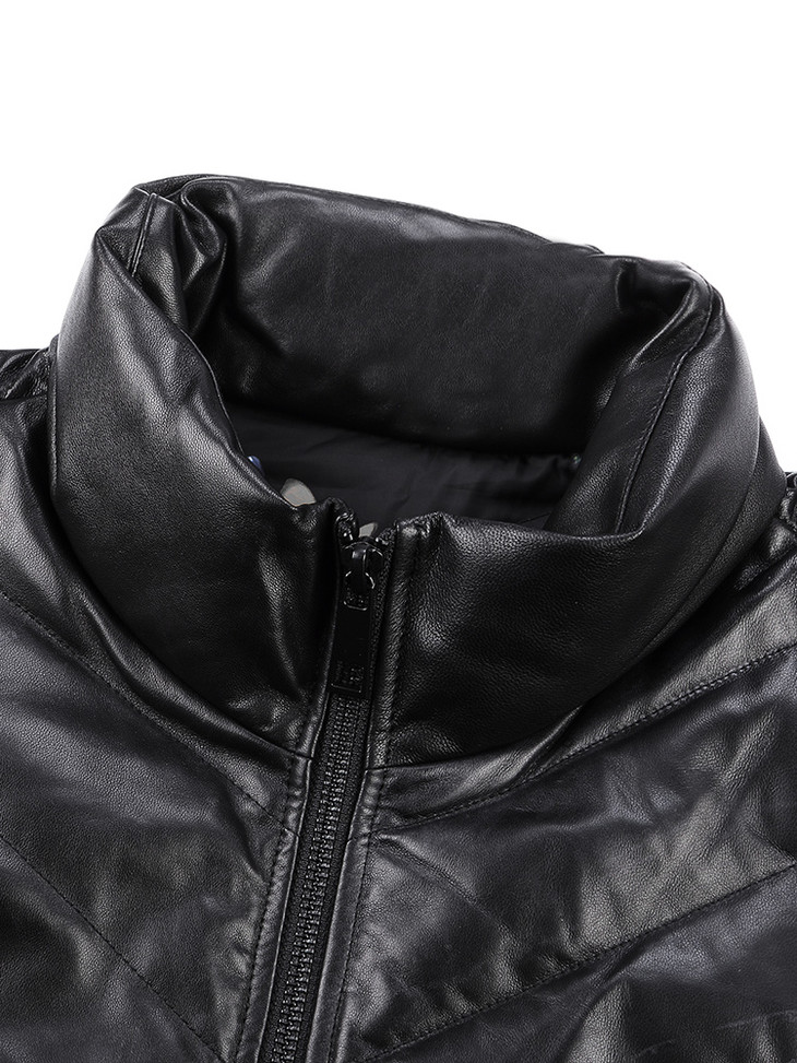 stava斯得雅真皮皮衣男羊皮修身潮青年短款机车夹克外套873b1193s