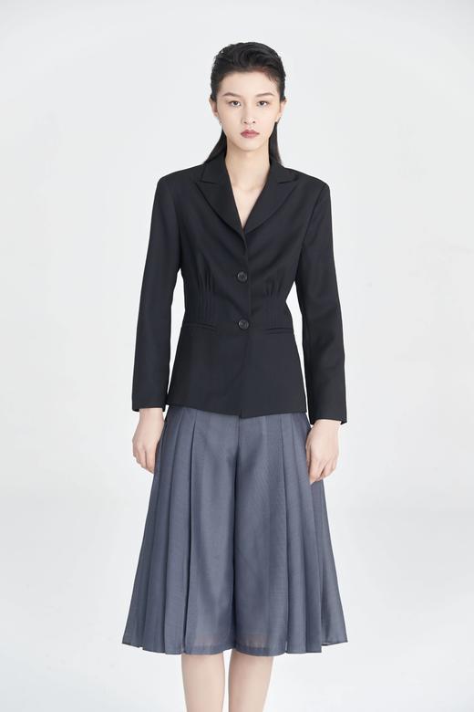 蟹灰色压褶七分裙裤 商品图2