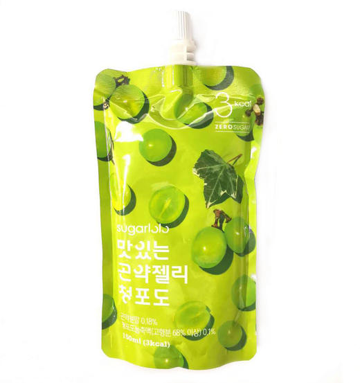 甜心萝萝魔芋吸吸果冻 葡萄味150ml【中】 맛있는 곤약젤리 청포도150ml 商品图0