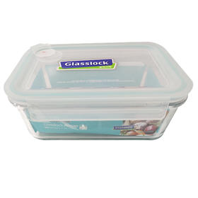 Glasslock进口保鲜盒微波炉耐热便当盒长方形钢化玻璃饭盒