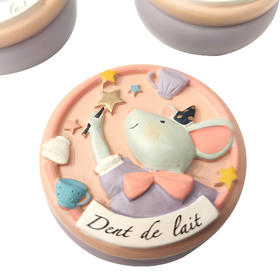 法国moulinroty茉兰若缇小时光系列 粉色小老鼠储物罐