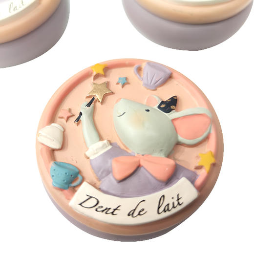 法国moulinroty茉兰若缇小时光系列 粉色小老鼠储物罐 商品图0